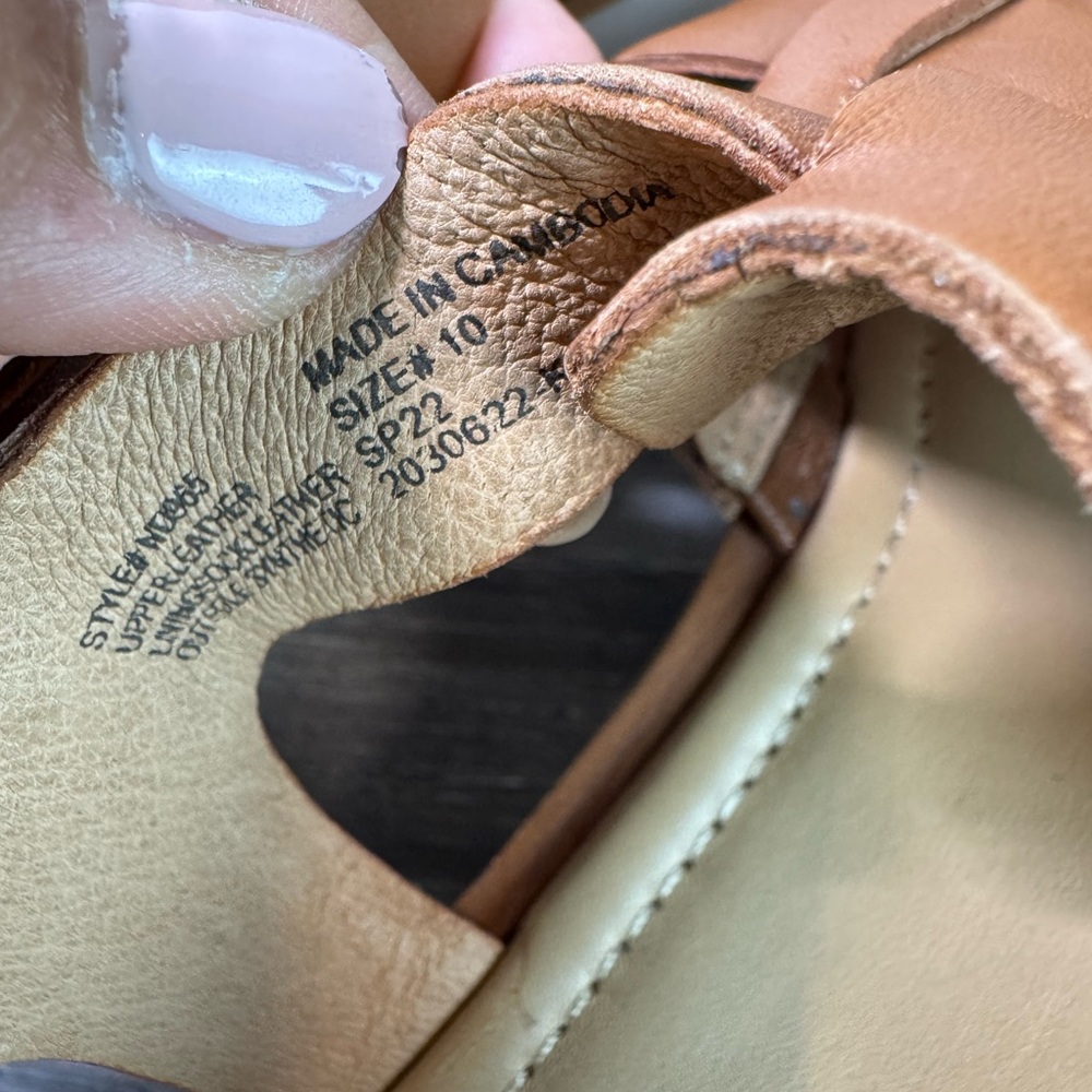 Madewell Fisherman Flatform English Saddle Leather Sandals Womens 10 $128 - Picture 8 of 9
